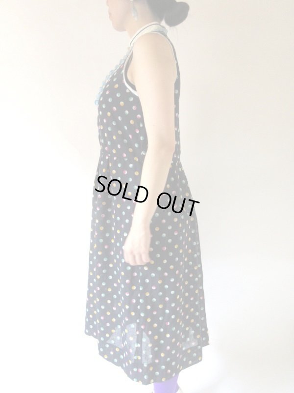 画像4: 【ありそうでなかった色合わせ*】カラフル水玉柄ワンピース