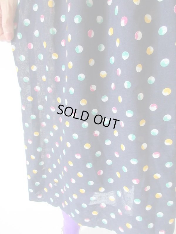 画像7: 【ありそうでなかった色合わせ*】カラフル水玉柄ワンピース