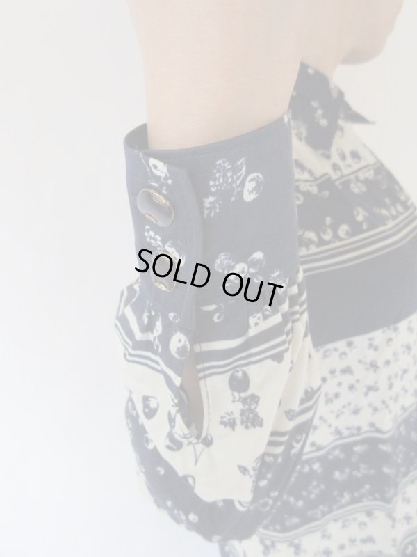 画像7: 【大人レトロの極み*】リンゴとさくらんぼ柄シャツ