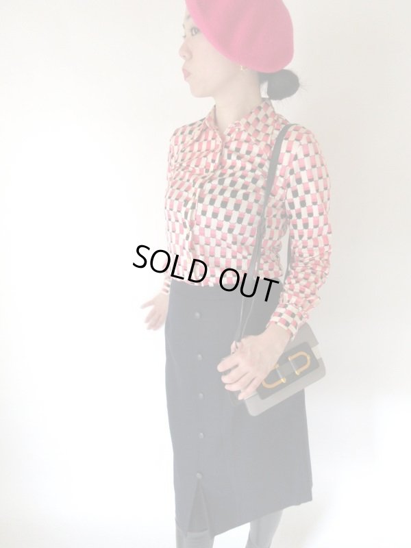 画像10: 【Deadstock*】フロントボタンのネイビースカート