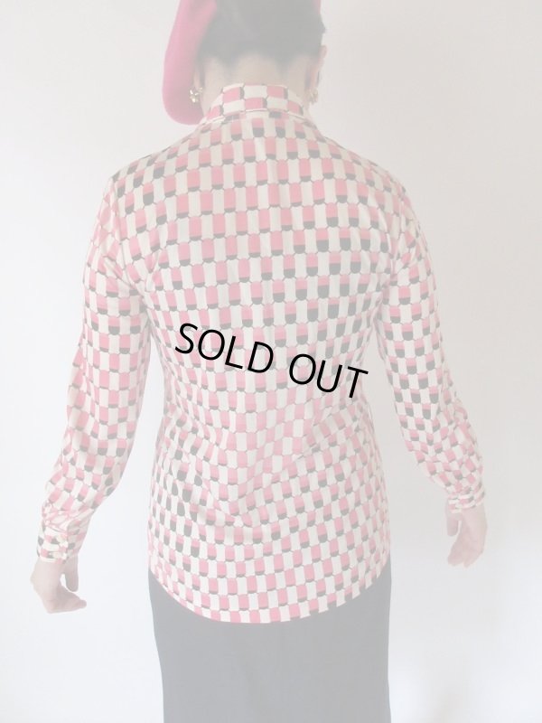 画像6: 【抜群インパクト*】レトロ幾何学柄シャツ