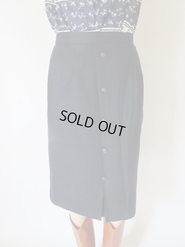 画像4: 【Deadstock*】フロントボタンのネイビースカート