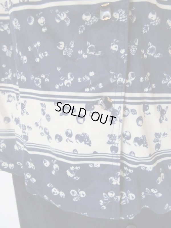 画像8: 【大人レトロの極み*】リンゴとさくらんぼ柄シャツ