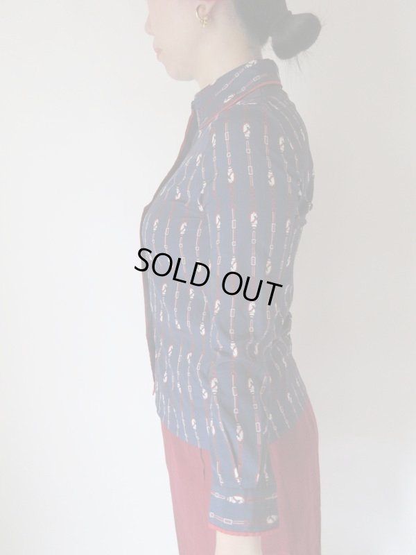 画像4: 【褪せない定番配色*】馬柄トリコロールシャツ