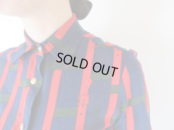 画像7: 【褪せない定番配色*】ベルト柄シャツ