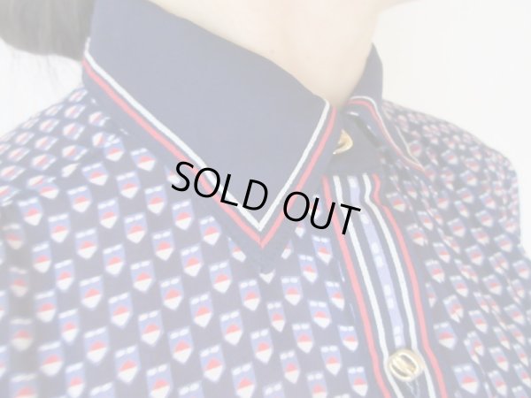 画像7: 【褪せない定番配色*】ゆったりsize*トリコロール配色の切替シャツ