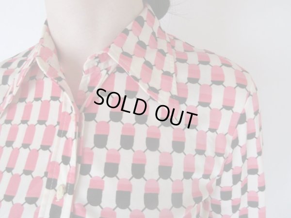 画像8: 【抜群インパクト*】レトロ幾何学柄シャツ