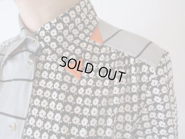 画像6: 【切り替えのデザインがオシャレ*】レトロフラワーシャツ
