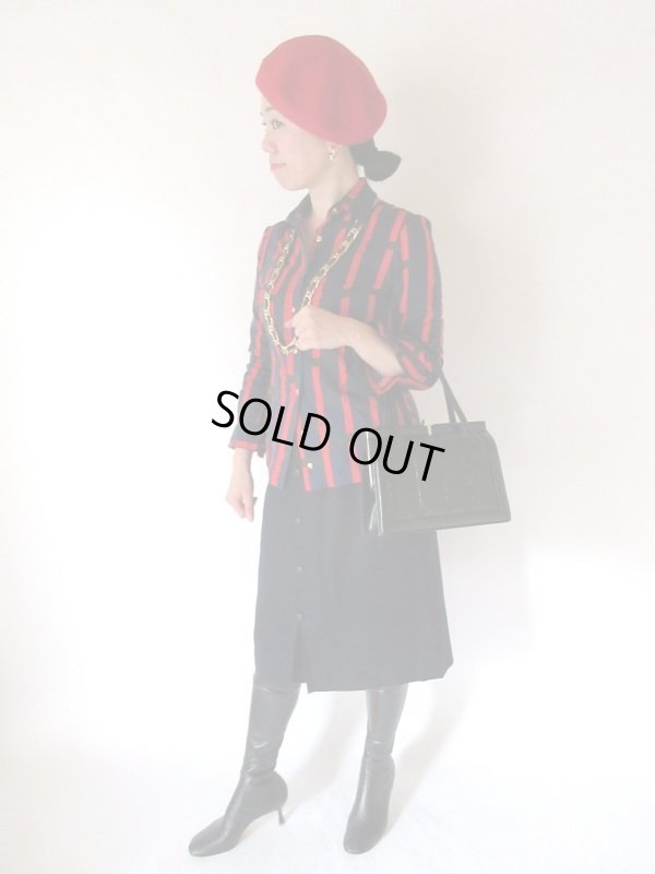 画像9: 【Deadstock*】フロントボタンのネイビースカート