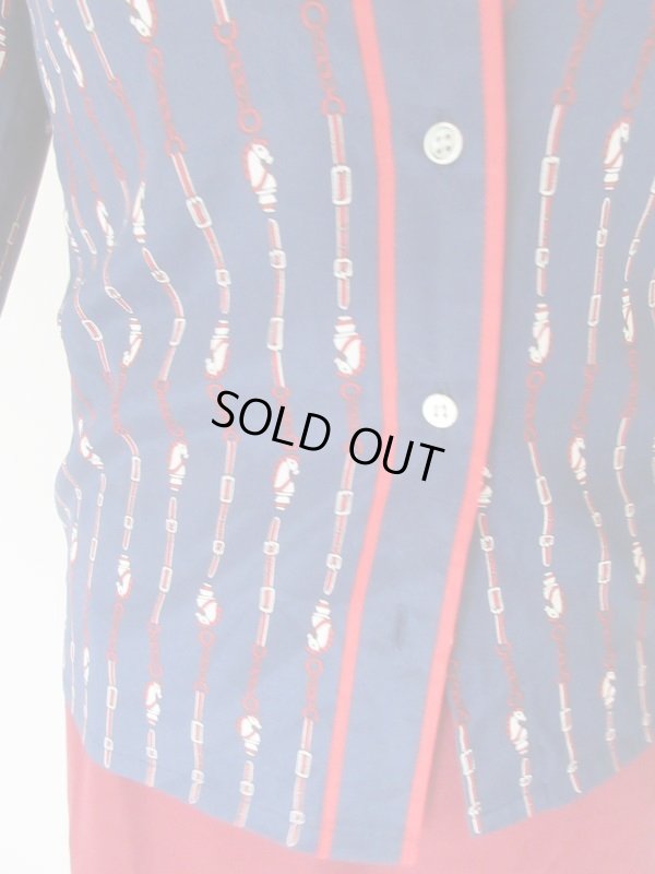 画像7: 【褪せない定番配色*】馬柄トリコロールシャツ