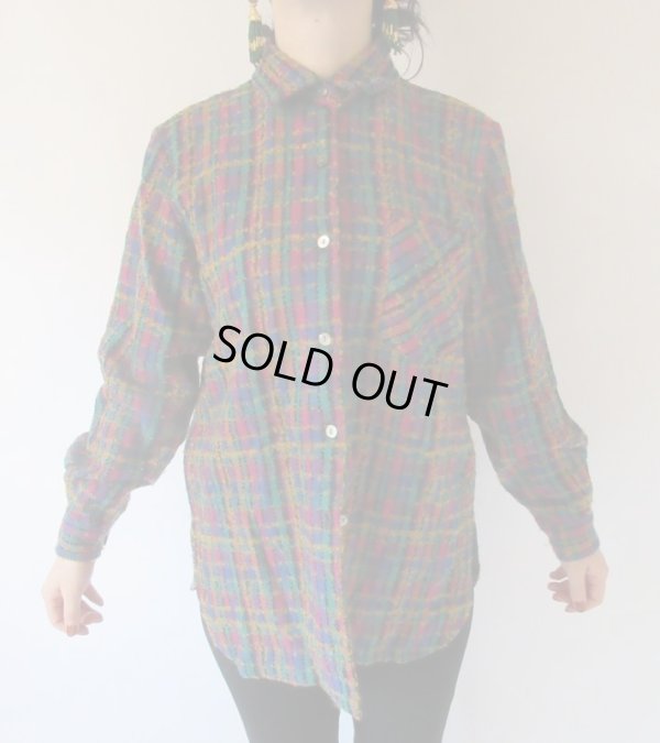 画像3: 【近くで見てほしい*】ループヤーンのチェックシャツ