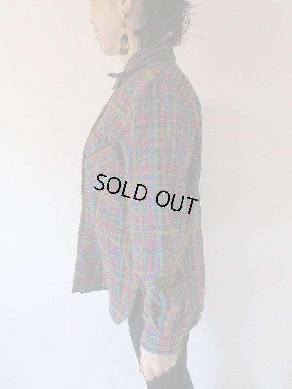 画像4: 【近くで見てほしい*】ループヤーンのチェックシャツ