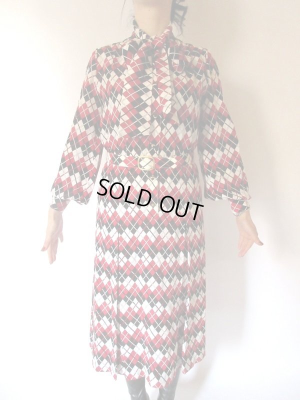 画像3: 【クラシカルで華やか*】お仕立て品*ボウタイワンピース