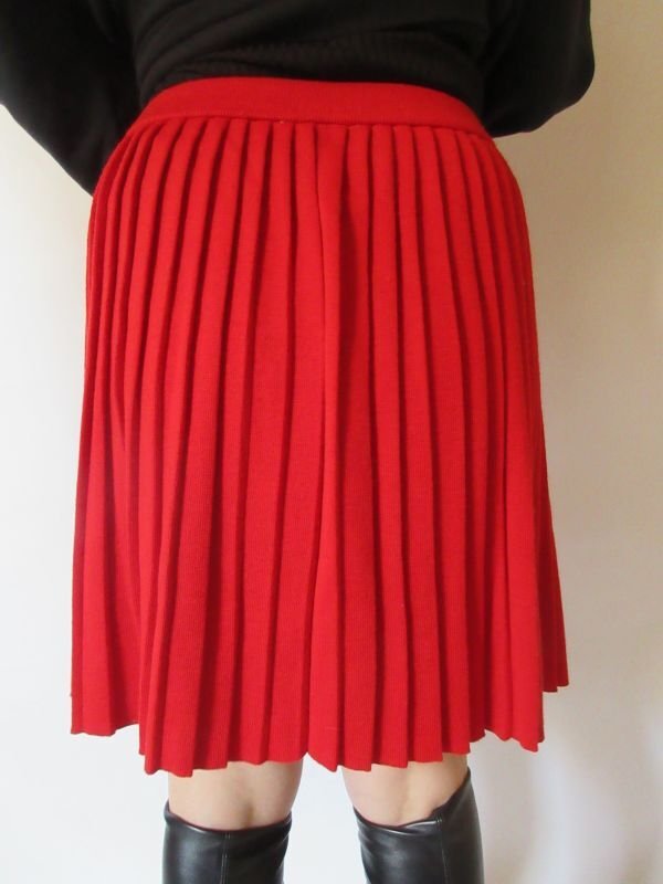 画像4: 【視線を奪う*】ｗ60〜106ｃｍ*プリーツニットスカート