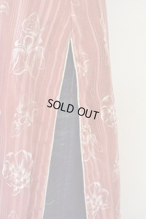 画像8: お仕立て品*異素材切り替えのマキシワンピース