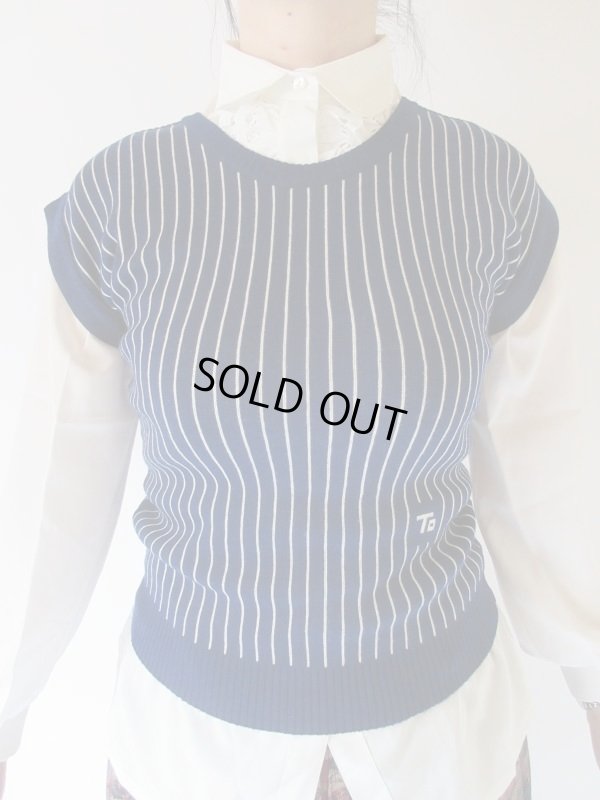 画像4: 【重ね着に強し*】ワンポイントマークニット