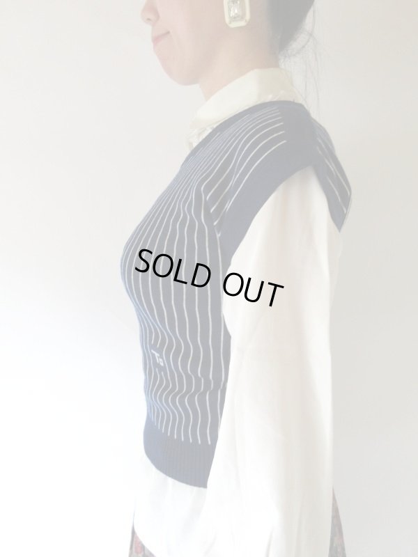 画像6: 【重ね着に強し*】ワンポイントマークニット