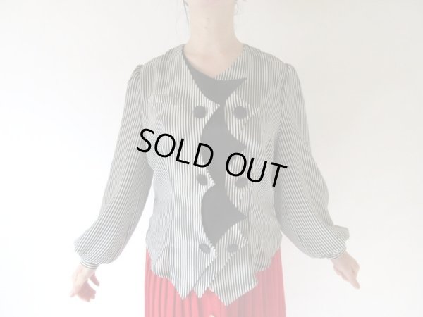 画像3: 【この１着で大人顔*】モノトーンストライプブラウス