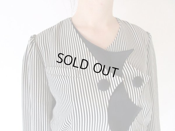 画像7: 【この１着で大人顔*】モノトーンストライプブラウス