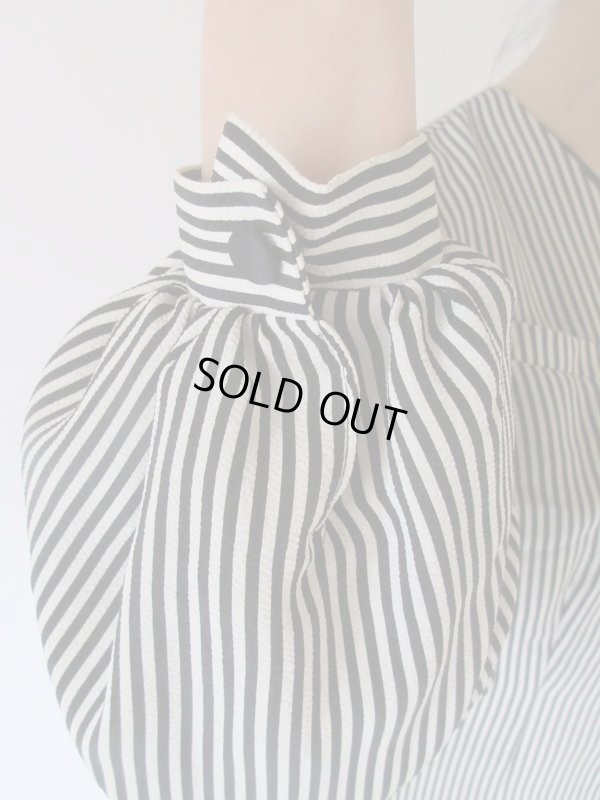 画像6: 【この１着で大人顔*】モノトーンストライプブラウス