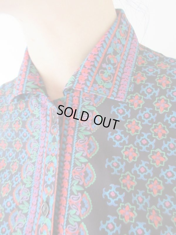 画像7: 【自慢の鮮やか配色*】レトロ配色の柄シャツ