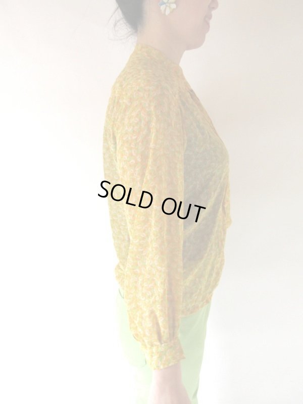 画像4: 【軽やかに大人レトロ*】シフォンのボウタイブラウス