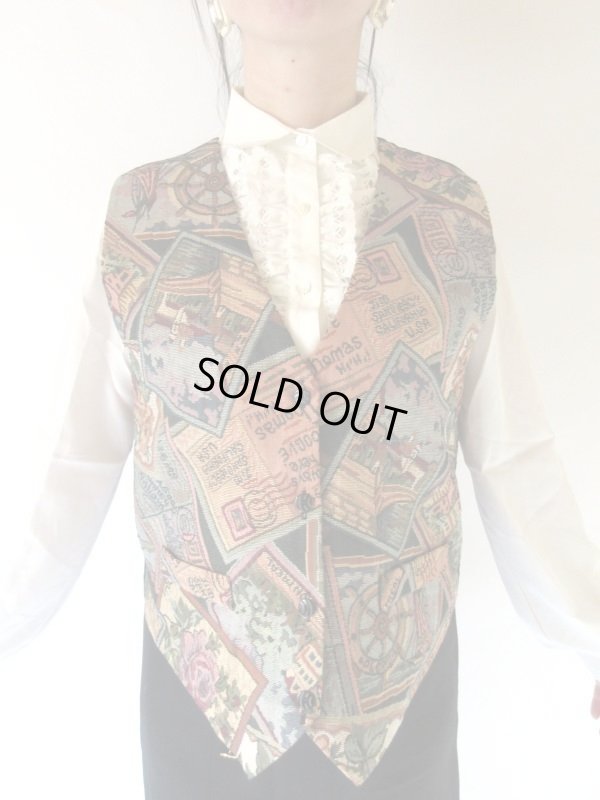 画像4: 【魅惑のゴブラン織り*】ゆったりsize*絵葉書柄ベスト