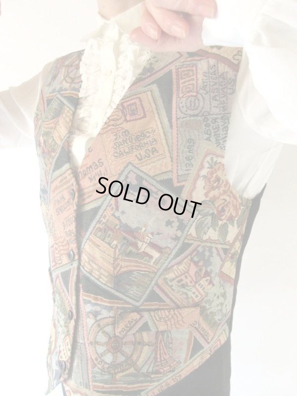 画像6: 【魅惑のゴブラン織り*】ゆったりsize*絵葉書柄ベスト