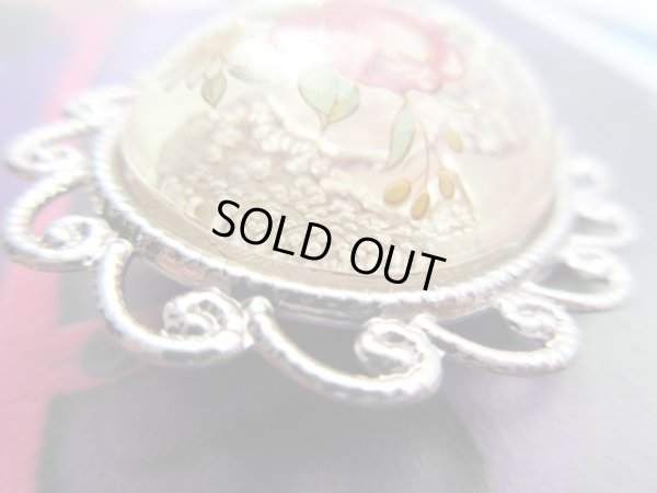 画像4: 【フリルの台座がポイントです*】未使用*クラシカルフラワーブローチE