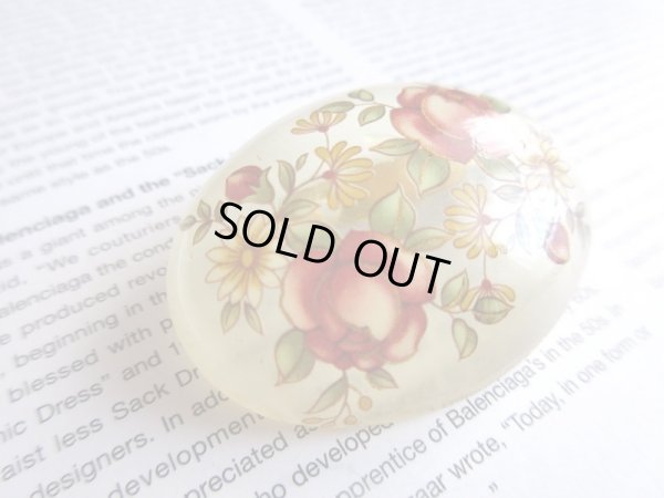 画像3: 【艶っぽさにグッときたら*】未使用*クラシカルフラワーブローチB