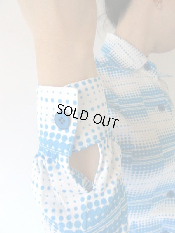 画像6: 【色褪せないバイカラー*】爽やか水玉ワンピース