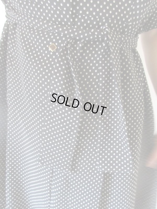 画像9: 【きりっとモノトーン*】ドットとチェーンベルト柄のワンピース