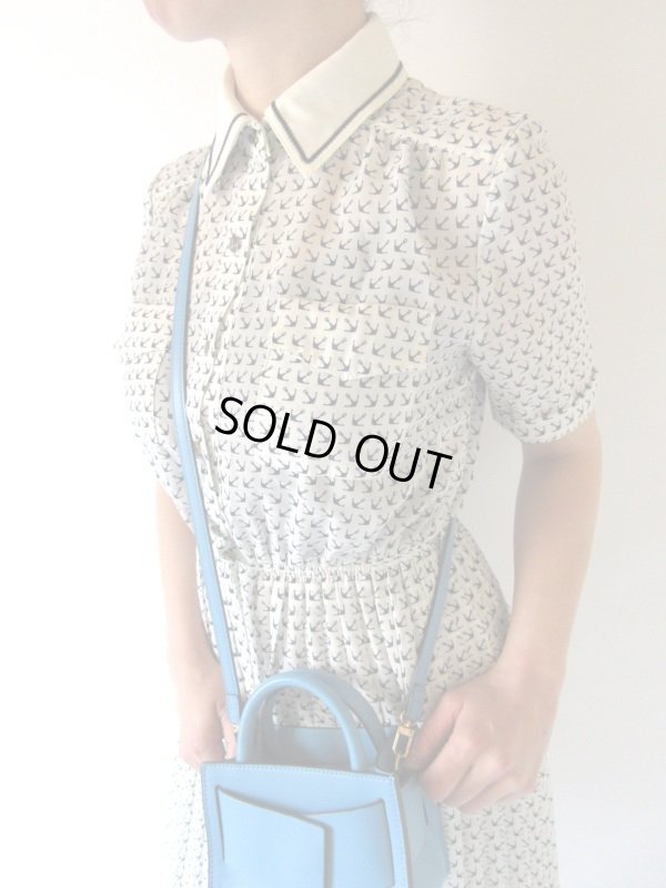 画像3: 【褪せないマリン*】二重襟のイカリ柄ワンピース