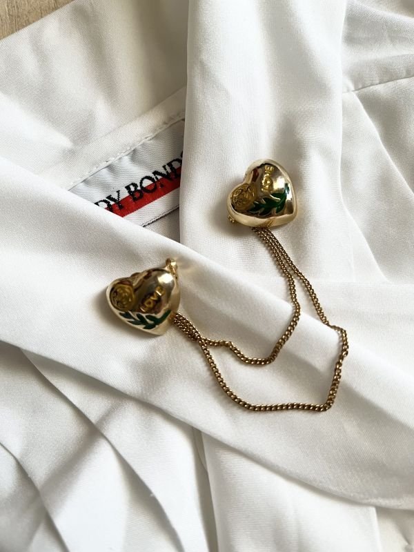 画像6: 【カジュアル使いにも*】未使用*手描き風ペイントのチェーンブローチ