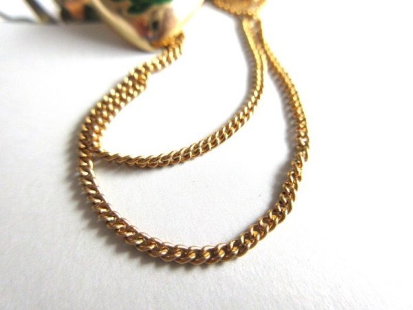 画像3: 【カジュアル使いにも*】未使用*手描き風ペイントのチェーンブローチ