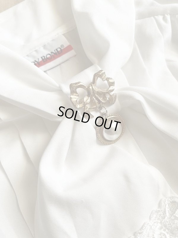 画像6: 【お行儀の良さが自慢です*】未使用*ゆらりリボンブローチ