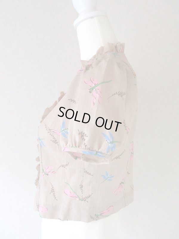 画像6: 【一目ぼれでした*】お仕立て品*トンボ柄の夏ブラウス