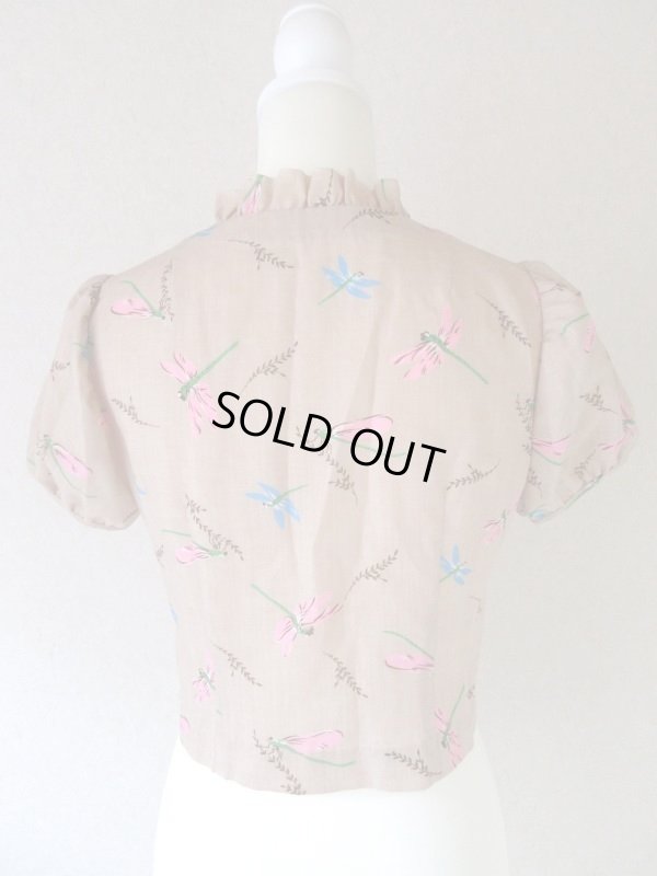 画像7: 【一目ぼれでした*】お仕立て品*トンボ柄の夏ブラウス