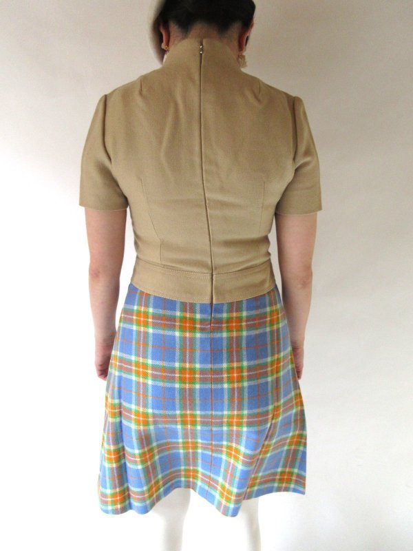 画像5: 【超美品*】チェック柄切り替えワンピース