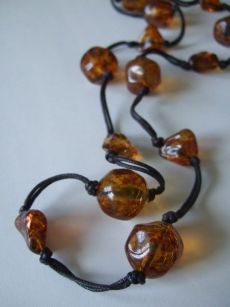 画像1: あめ色コロコロネックレス (1)