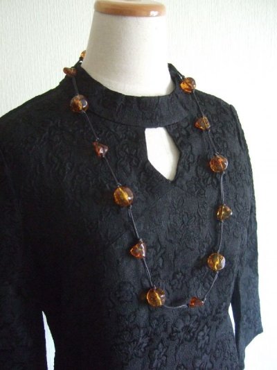 画像1: あめ色コロコロネックレス