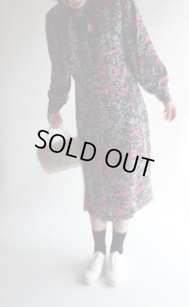 画像2: ★お仕立て品*棒タイ花柄ワンピ (2)