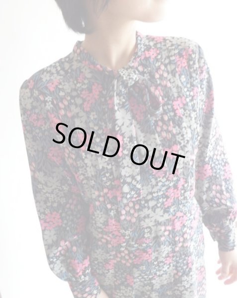 画像3: ★お仕立て品*棒タイ花柄ワンピ (3)