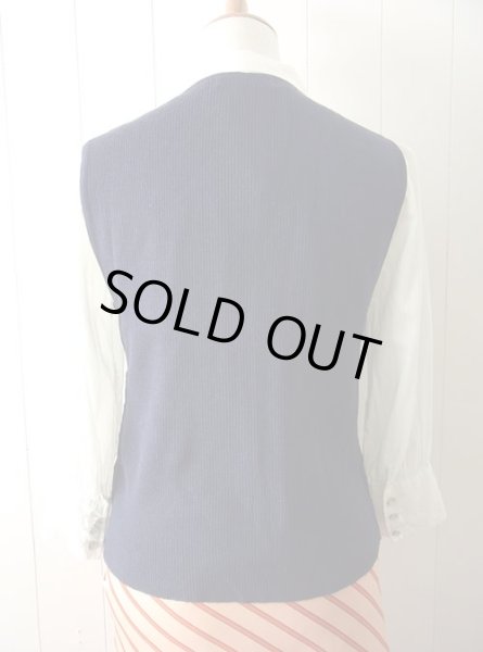 画像3: 紺にゴールドの斜めライン♪ベスト (3)