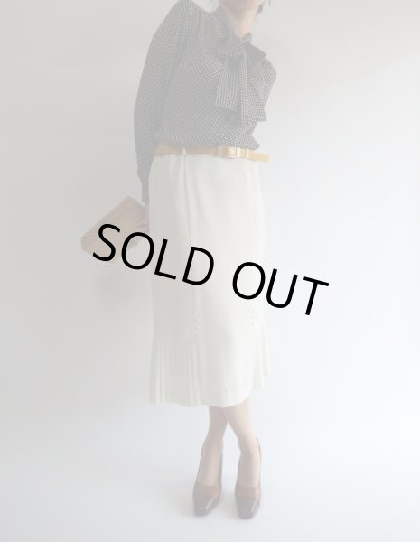 画像2: ★水玉棒タイリボンブラウス（ゆったりsizeＯＫ♪） (2)