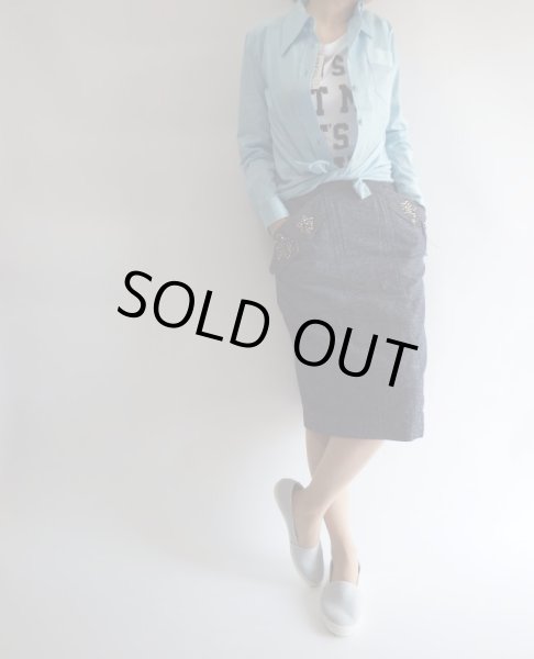 画像3: ★未使用*綺麗な水色のシンプルブラウス (3)