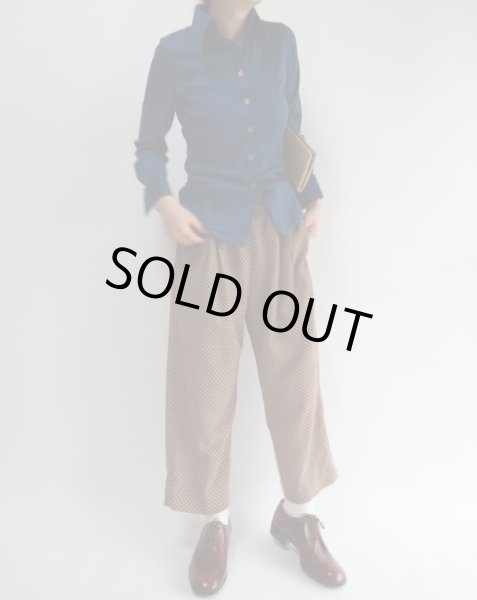 画像4: ★ドット柄のウエストゴムラクチンパンツ (4)
