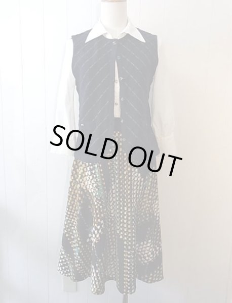 画像4: 紺にゴールドの斜めライン♪ベスト (4)