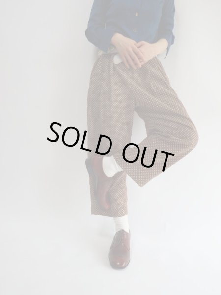 画像2: ★ドット柄のウエストゴムラクチンパンツ (2)