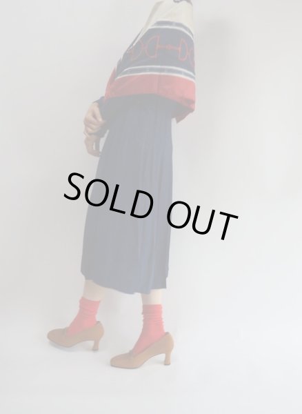 画像4: ★未使用*お花刺繍襟のドット柄ワンピース (4)